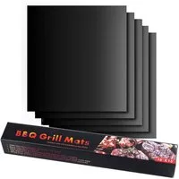 Zaewry Grillplatte BBQ Grillmatte, Gasgril Backpapier Backmatten (4-St), zum Grillen von Fleisch, Gemüse, Kochen, Backen, Grillen und Backen