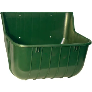 Kerbl Rinder-und Pferdetrog, rechteck Kunststoff ohne Kante, ca.15 l grün - 3258