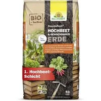 Neudorff Bio-Erde Neudorff NeudoHum Hochbeet & GewächshausErde 40 L, mit Organischer Dünger, ausreichend für ca. 3–4 Wochen, (Erde / Pflanzsubstrat, Einzelprodukt), Torffreie Bio-Erde aus nachwachsenden Rohstoffen, Von NABU empfohlen