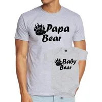 coole-fun-t-shirts Strampler Papa Bear + Baby Bear T-Shirt + Strampler - Neuling Set zur Geburt