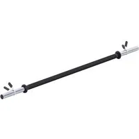 GORILLA SPORTS Langhantelstange Langhantel Aerobic Chrom in Schwarz mit 130 cm, 130 cm (3-tlg)
