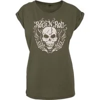 Youth Designz Print-Shirt "Skull Rock N Roll" Damen T-Shirt Statement oder Geschenk Frauen Motiv mit stylischen Aufdruck für Musik fans