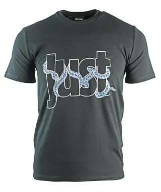 Just Cavalli Schlangenlogo Schwarzes T-Shirt