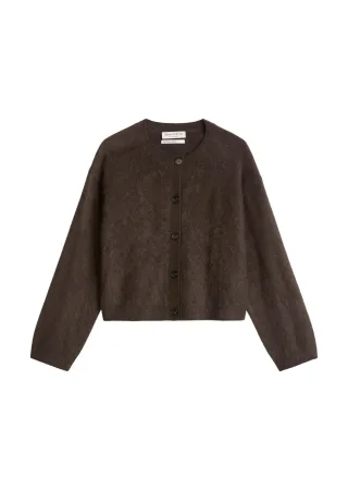 Marc OPolo Casual - Kuscheliger Cardigan cropped Burnt Coffee - Gr. - S