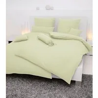 Janine Bettwäsche PIANO 0125 31, Seersucker 100% Baumwolle, uni, bügelfrei, Soft-Seersucker, 2 teilig, Markenreißverschluss, feinfädige Qualität, gekämmte Mako-Garne