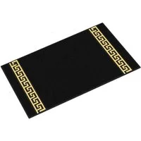 Belle Arti Badematte Badematte Badvorleger Duschmatte Badezimmerteppich Mäander rutschfest, rutschhemmend beschichtet, mit Noppen an der Unterseite, eingestickt, antirutsch, fußbodenheizunggeeignet, schnelltrocknend, weich, antiallergisch, Baumwolle,