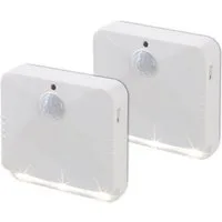 EASYmaxx Bewegungsmelder innen & außen, automatisch & 120° Winkel, LED Sensorenlicht 2er-Set