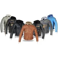 Alpha Speeds Motorradjacke - /Freizeit Herren Lammlederjacke Bikerjacke Highway 11 (Abnehmbares Innenfutter und Kapuze, (NEUE VERSION 2025) Aus weichem Lammleder, inkl. einsetzbarer Protektoren
