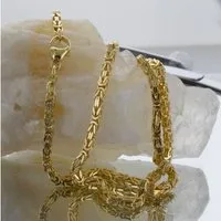 HOPLO Königskette Goldkette Königskette Länge 50cm - Breite 3,0mm - 750-18 Karat Gold, Made in Germany