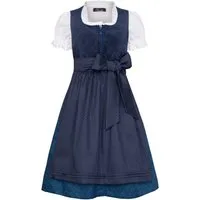 Ramona Lippert Dirndl Dirndl Kinderdirndl Anika in Blau, 3-teilig mit Schürze & Bluse