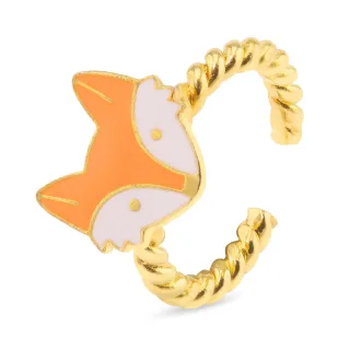 Fuchs Ring vergoldet