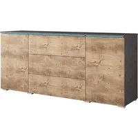 Home affaire Sideboard VERA, grifflos, verstellbare Einlegeböden, Wahlweise mit oder ohne Beleuchtung