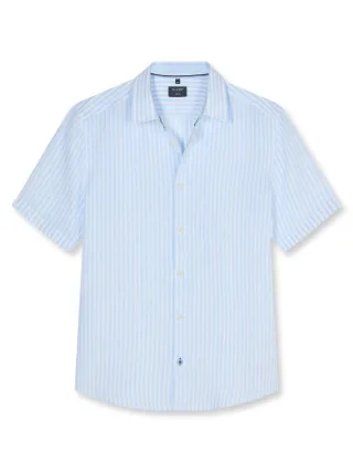 OLYMP - Casual Fit - Kurzarmhemd blau - Gr. - M