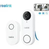 Reolink Smart Home Türklingel Video Doorbell Kamera PoE-Version 5MP (Außenbereich, Innenbereich, Gegensprechfunktion,180° Ultraweitwinkel,Personenerkennung,IP65)