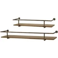Chic Antique Wandregal Chic Antique - 2x Wandregal Regalbrett Regal L52cm / L72cm Holz