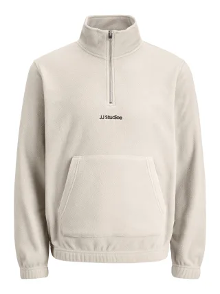 JACK&JONES - JJESOHO HALF ZIP FLEECE SN Moonbeam - Gr. - L