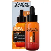 L'ORÉAL PARIS MEN EXPERT Gesichtsserum HYDRA ENERGY VITAMIN C SERUM, für eine strahlendere, glattere und erfrischte Haut