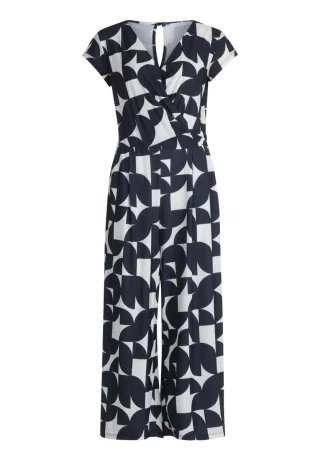 Betty & Co - Gemusterter Overall schwarz - Gr. - 34