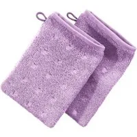Möve Waschhandschuh Waschhandschuh "Quadretti" 2er-Pack, Frottier, Walk-Frottier Uni