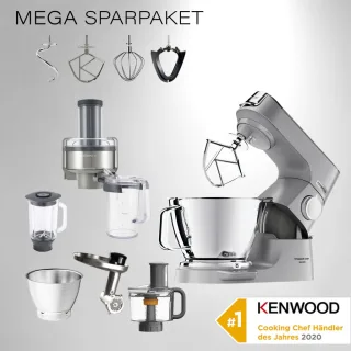 Kenwood Küchenmaschine Titanium Chef BakerSilber KVC85.594SI -...