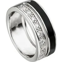 JOBO Silberring Ring mit Zirkonia, 925 Silber rhodiniert