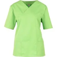 BEB Schlupfbluse beb MEDIZIN/PFLEGE Damen KASACK Kurz V-Neck Baumwollmix Apfelgrün