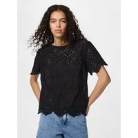 pieces Shirttop PCVILDE SS TOP WVN NOOS mit Allover-Lochstickerei