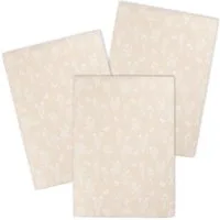 Kracht Geschirrtuch Wildblumen, (Set, 3-tlg., 3-teilig), 3er Pack Geschirrtücher (3 Stück), ca. 50 x 70 cm, Halbleinen bedruckt