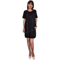 Estefania for woman Shirtkleid 191-5205, mit abstrakten Strasslinien abstrakte Strasslinien