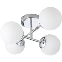 EGLO LED Deckenleuchte CASTROVIDO Deckenlampe - Stahl - G9 - 4X4,2W - IP44, Leuchtmittel wechselbar, Wohzimmerlampe, Esszimmerlampe, Flur, Schlafzimmer,L47,5xB38,5xH19,5cm