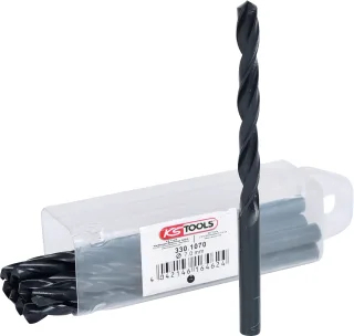 KS Tools HSS-R Spiralbohrer schwarz - 330.1070