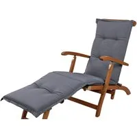 KETTtex Sesselauflage Deckchair Florence 50089-51 grau meliert 190x49x6 cm KETTtex