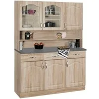 wiho Küchen Küchenbuffet Linz 120 cm breit, in Landhaus-Optik