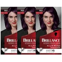 Schwarzkopf & Henkel GmbH Haarfarbe Brillance Intensiv-Color-Creme 703 Dunkler Amethyst, Sparset, 3-tlg.