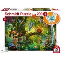 Schmidt Spiele Puzzle 200 Teile Schmidt Spiele Kinder Puzzle Feen im Wald mit Feenstab 56333, 200 Puzzleteile