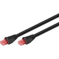 CAT.6 Outdoor-Patchkabel U/UTP schwarz, 15 Meter