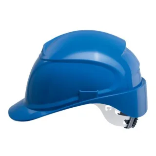 uvex airwing B-WR Schutzhelm mit Lüftung- mit Drehradsystem - langer Schirm blau 52 cm - 61 cm - 9762530