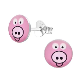 Schweinchen Ohrringe aus 925 Silber