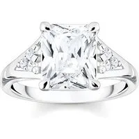 THOMAS SABO Fingerring Ring Weiße Steine Silber (Set)