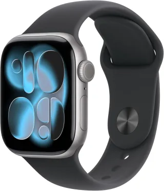 Apple Watch Series 11 [GPS inkl. Sportarmband S/M schwarz] 42mm Aluminiumgehäuse space grau