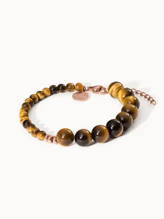 PURELEI Tiger's Eye Armband, verstellbare Länge
