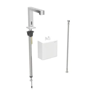 Geberit Brenta Infrarot-Waschtischarmatur 116175211 Standmontage, Generatorbetrieb, AP-Funktionsbox, hochglanz-verchromt, ohne Mischer
