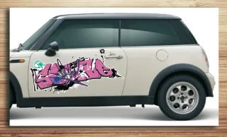 Aufkleber fürs Auto, Autoaufkleber Graffiti Style "Jamen"
