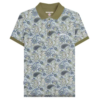 Lambretta - "SS25" Poloshirt Mit Markenzeichen für Herren (Khaki/Marineblau)
