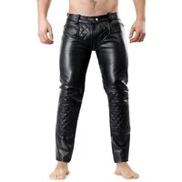 Lederhose Bockle® 5 GAY-ZIP gesteppt Lederhose Lederjeans mit durchgehendem Reißverschluss