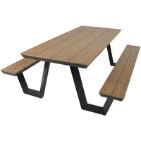 Lesli Living Bierzeltgarnitur Picknick-Set Arezzo Bank Bierzeltgarnitur Sitzgruppe rechteckig 200 cm