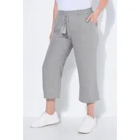 Ulla Popken Funktionshose 7/8-Leinenhose elastischer Bund natürlich kühl