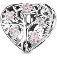 Gnoce Bead Gnoce Charm Herz mit Blüte HVC245
