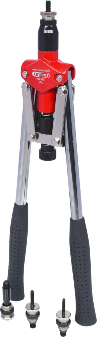 KS Tools Langarm-Handnietzangen-Satz für Gewindehülsen, 10-tlg - 150.9660