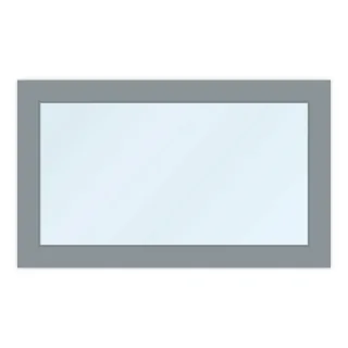 Kellerfenster Grau außen, innen Weiß, PVC, aluplast Ideal 4000, 1000 x 600 mm, einteilig, festverglast, individuell konfigurieren